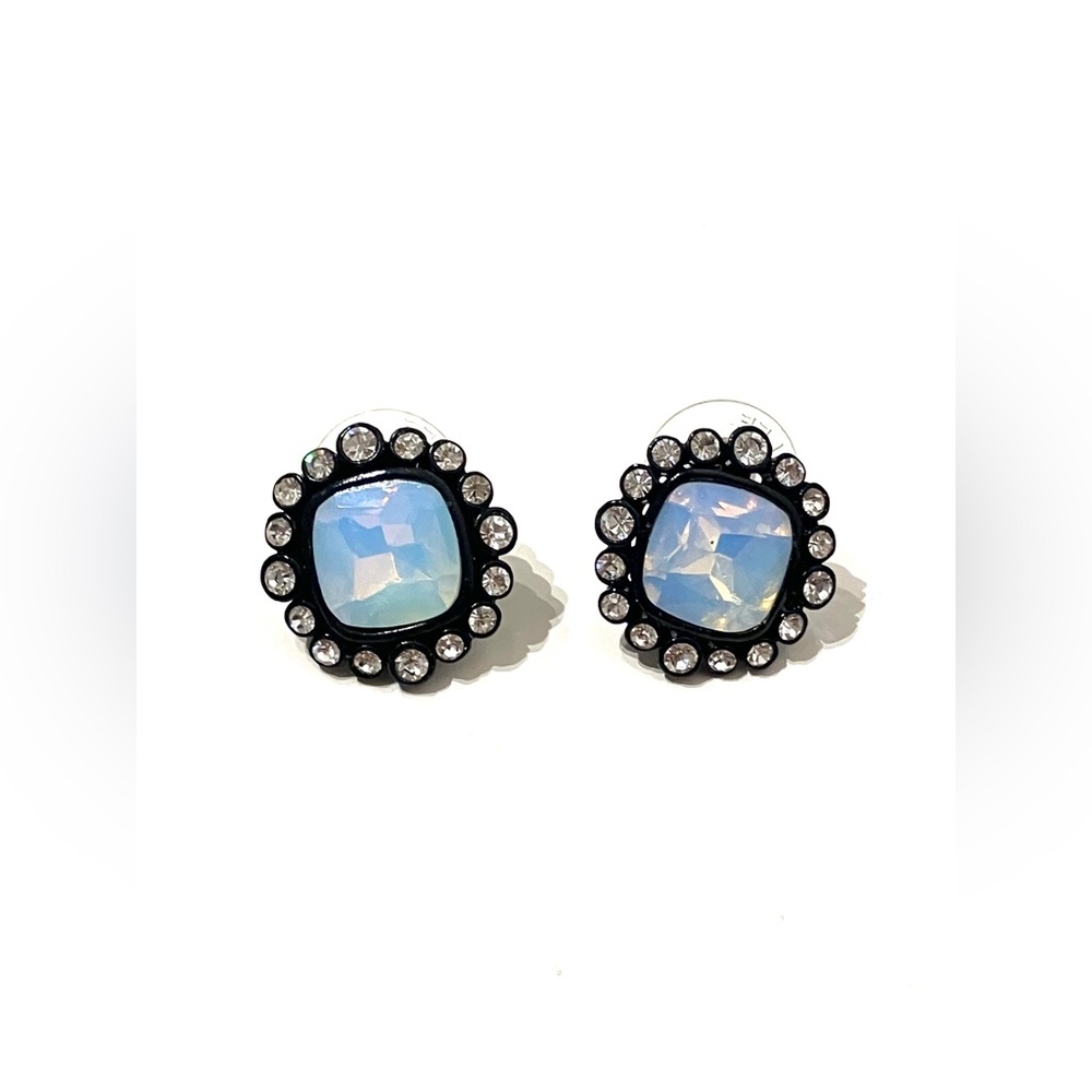 Carolee Opalite Halo Stud Earrings